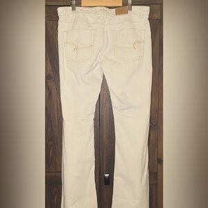 Y2K American Eagle Outfitters cream corduroy pants